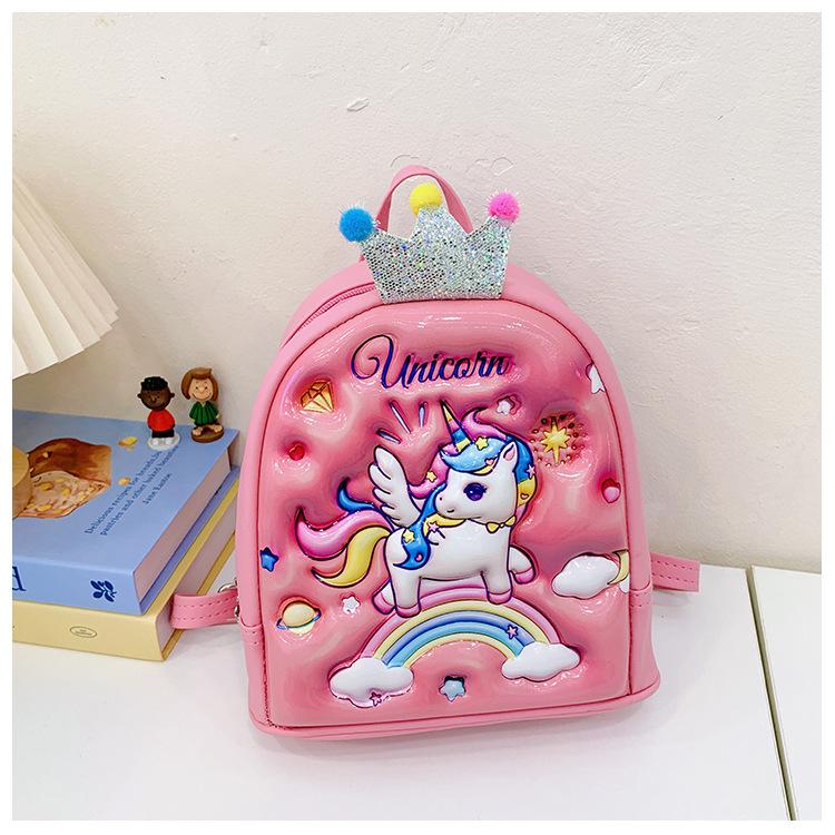 

School BagsNew cartoon cute children s bag small class girl snacks small outdoor leisure versatile shoulder back роза розовый