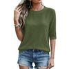 Women's Casual Loose Fit Half Sleeve T Shirt Lightweight Round Neck Comfortable Everyday Top Suitable for Various Occasions