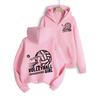 Girls Zip Up Hooded Jacket Volleyball Girl Player Graphic Long Sleeve Casual Sports Hoodie