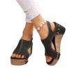 Sommer neue Keilabsatz Plateau Sandalen Damen Schuhe lässige Plateau Fischmaul Klett Keilabsatz Sandalen