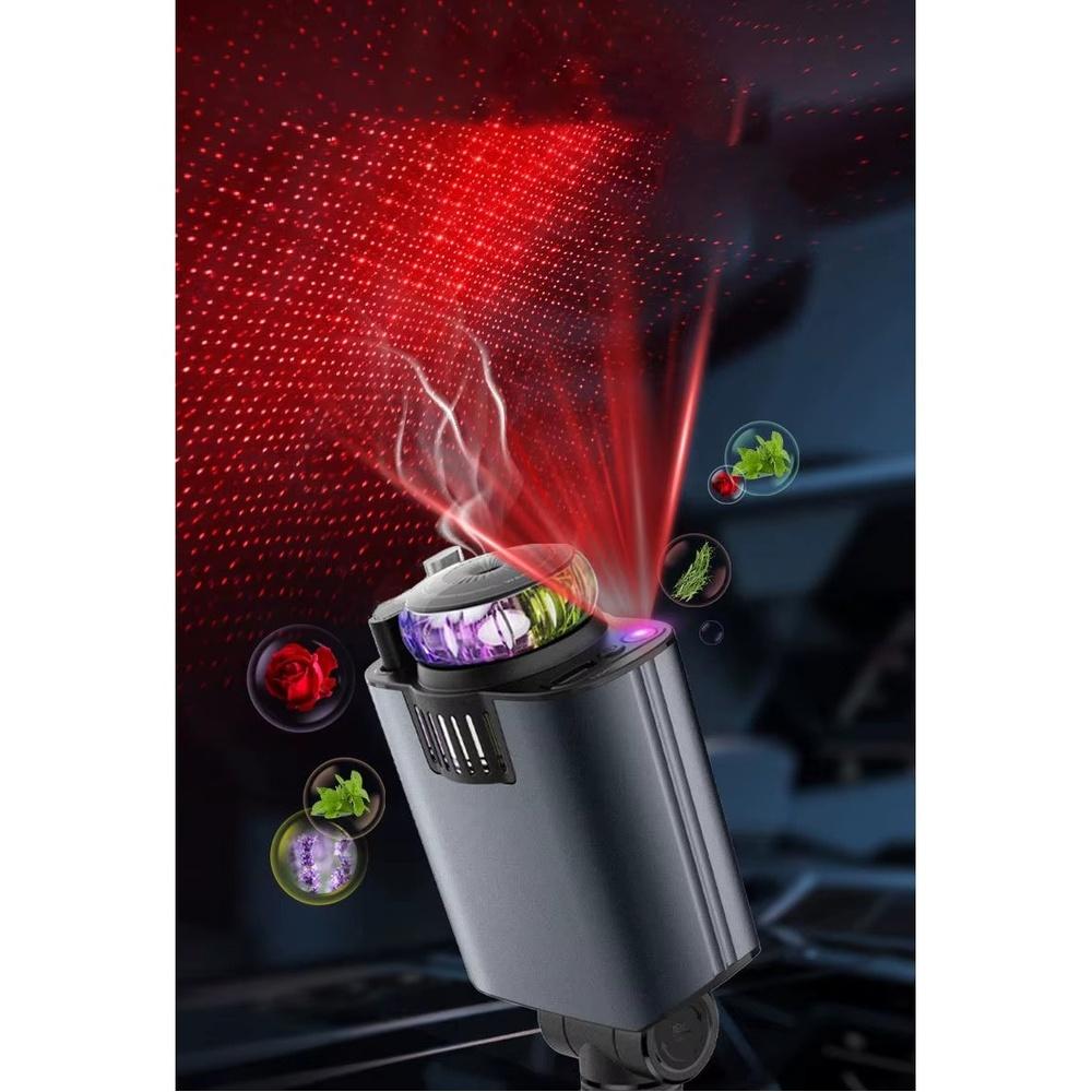 

120W A5 in 1 Retractable Car Charger with Starlight & Air Freshener – PD 30W Fast Charger for iPhone 16/15/14/13/12/11 Android – 5-in-1 USB C Car Ada