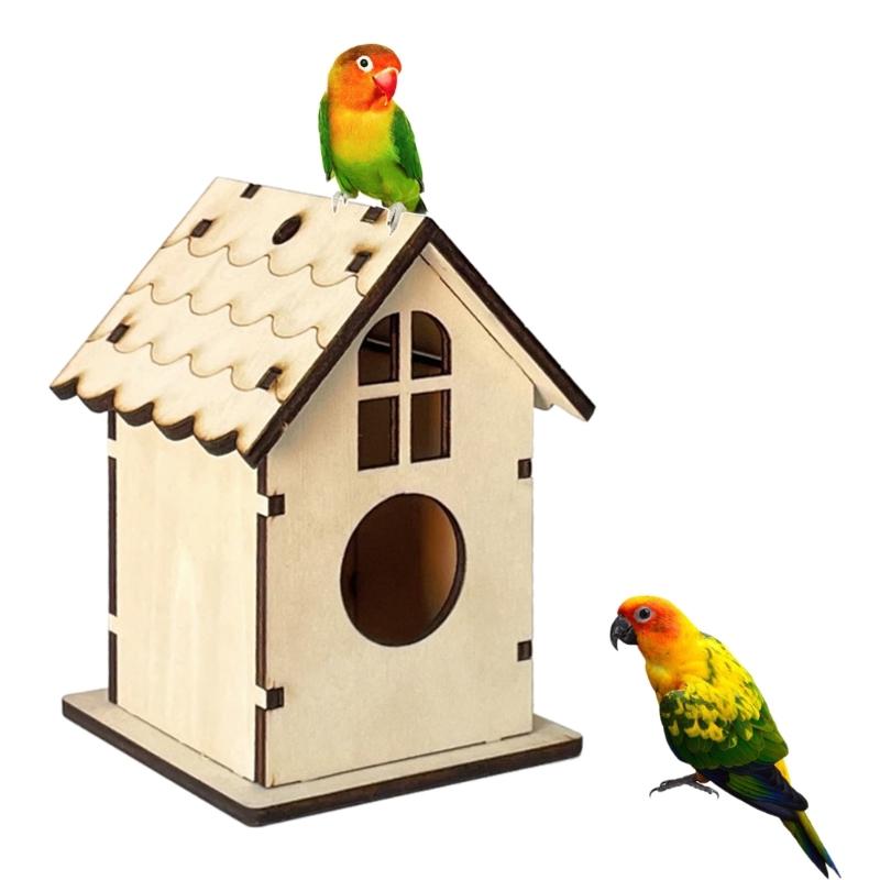 Parrot Cage House Cage Nesting Box Nest Cage Standing Hideouts Supplies DIY Bird Outdoor Nesting Box for Bird Parrot