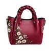 Bolsa Tote Pequena Popular para Fofa Floral Perfeita para Casual Dobrável e Outras Pequenas PU Vinho NICOLE&DORIS Bolsa, Feminina, Respirável, Bordado,