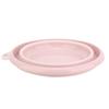 Ciotola Pieghevole da Viaggio per Campeggio all'Aperto Cucina Plastica Pieghevole Vasca per Piatti;rosa: