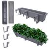 KADAX Balcony Box Flower Pot Planter Handles Saucer Balcony Railing