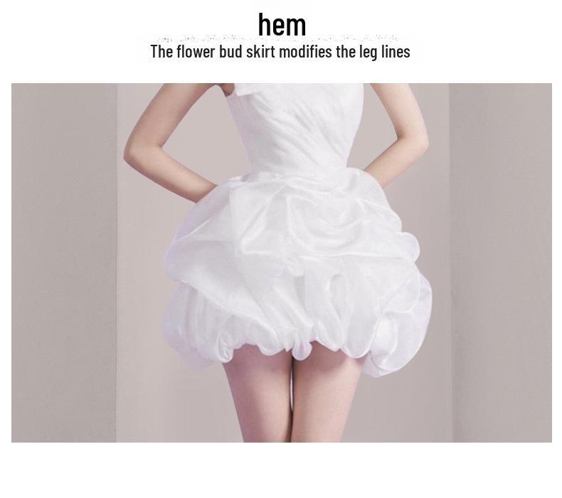 2024 One-Shoulder Bow Slimming Mini Dress