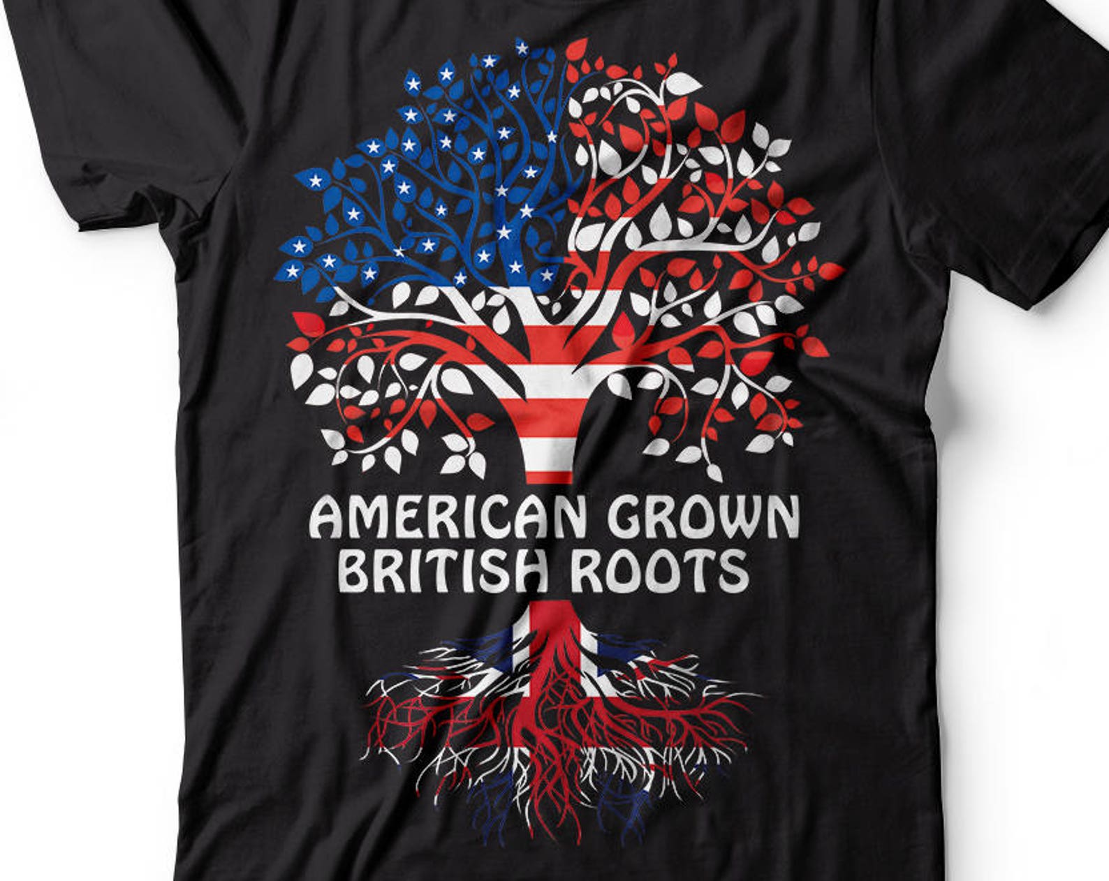 British Roots T-Shirt: American Grown Heritage Tee M