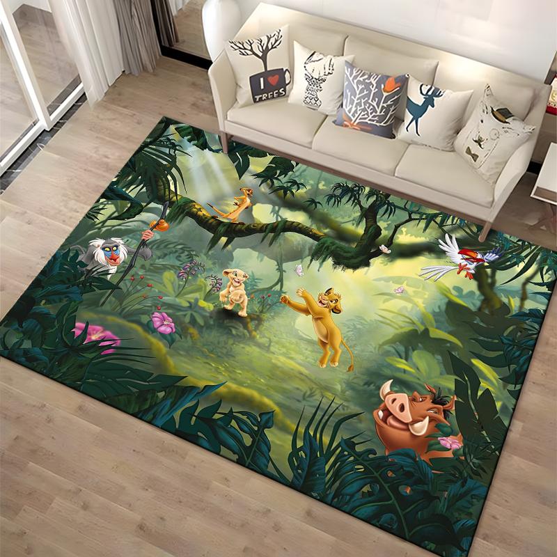 1PC The Lion King Simba Printed Carpet Rugs Living Room Bedroom Bedside Bathroom Floor Mat Kids Room Non-slip for Sofa Doormat