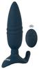 Butt Thrust Vibrating Plug 14.5 X 4cm Blue - ANOS - Vibrating Plugs