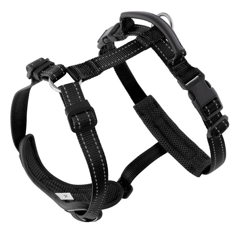 Lightweight Breathable H-shaped Dog Harnesses with Leather Handle Adjustable Reflective Soft Nylon Vest Harness Dogs Accessories