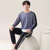 Pajamas Men'S Spring And Autumn Autumn Cotton Long Sleeve Casual Pullover Homewear Men'S Large Size Suit