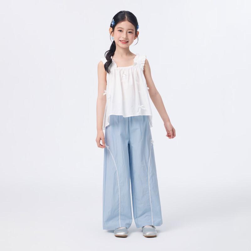 Xiaoyinman Girls' Cotton Ribbon Bow Camisole Top