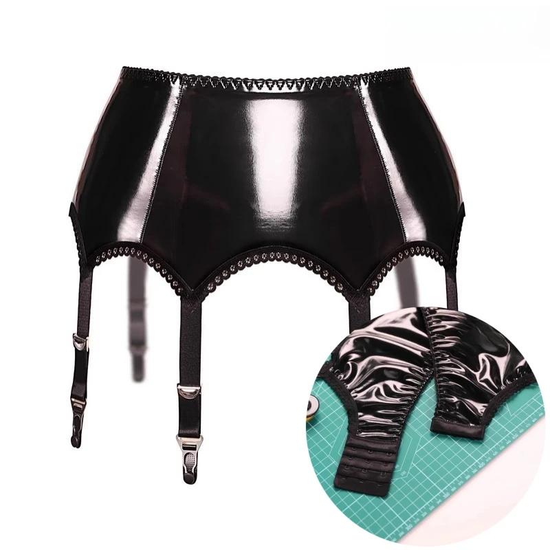 Sexy Multi Choices Luxury Garter Belt Women Glossy Satin Mini Skirt Metal Clips Garter Suspender Belt For Ol Sexy Dancer Sm Game
