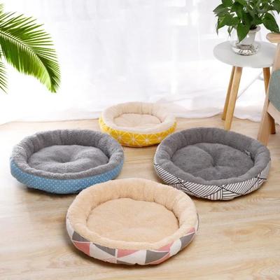 Cuccia rotonda per cani Casa Tappetino per cani Nido per gatti in peluche lungo Cesta per cani Cuscino per animali domestici Morbido Caldo Dormire Forniture per animali domestici Inverno