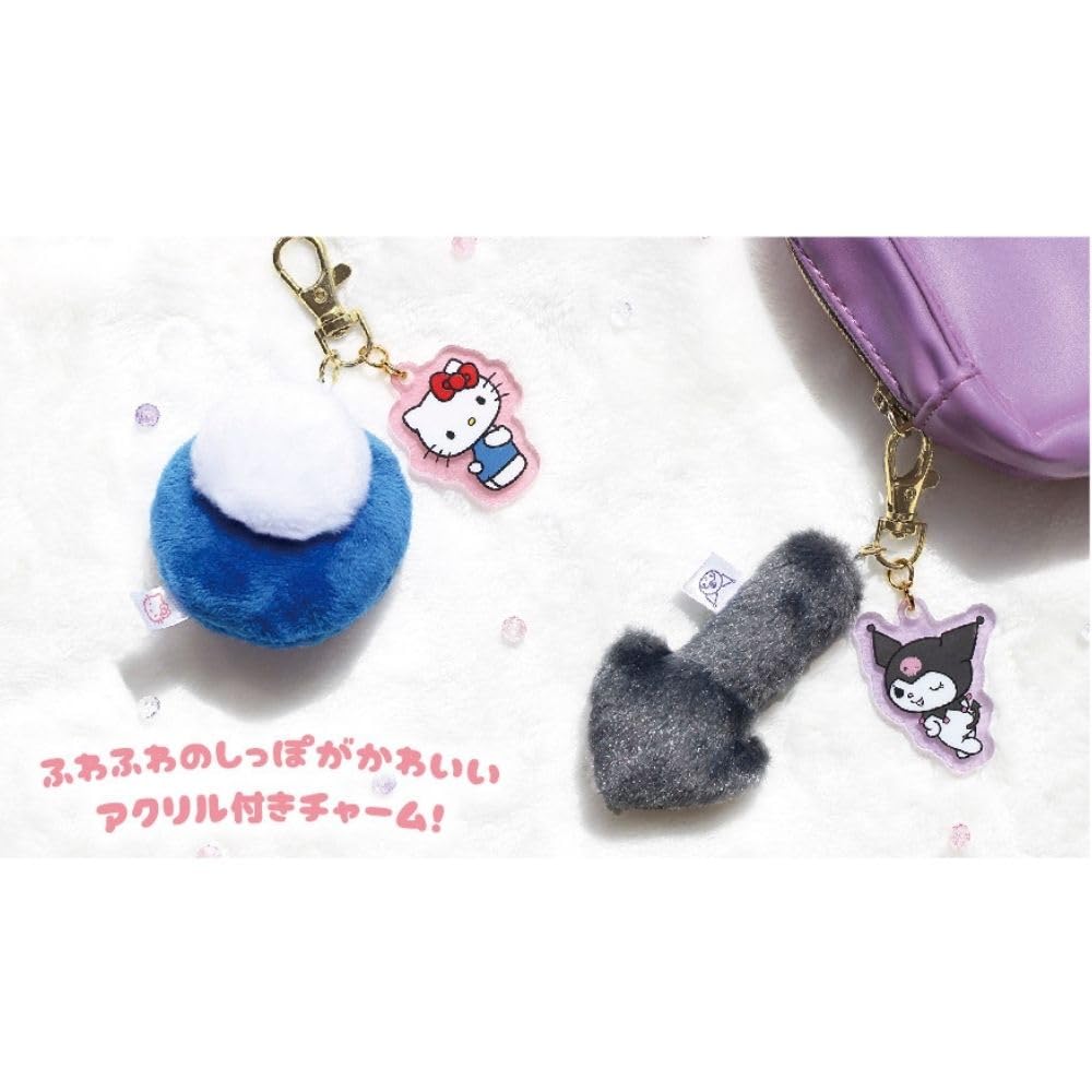 Factory Sanrio Characters Acrylic Tail Charm Kuromi H80 x W60 x D50mm or H47 x W47 x D3mm or less T's Tail/Approx. less, Acrylic/Approx. SR-5546893KU