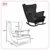Diana Rocking Chair Scandinavian Family Meble Deep Black R31
