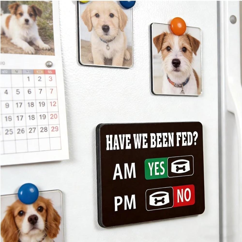 Slider Sign Feeding Reminder Sign Wooden Dog Feeding Reminder Stickers  Kitchen Organization