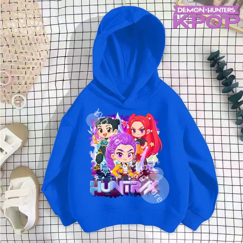 KPop Demon Hunters Hoodie Fashion Rumi Sweatshirt Pullover Cute Long Sleeve Autumn Boys Girls Cartoon Y2K Hoody Sportswear