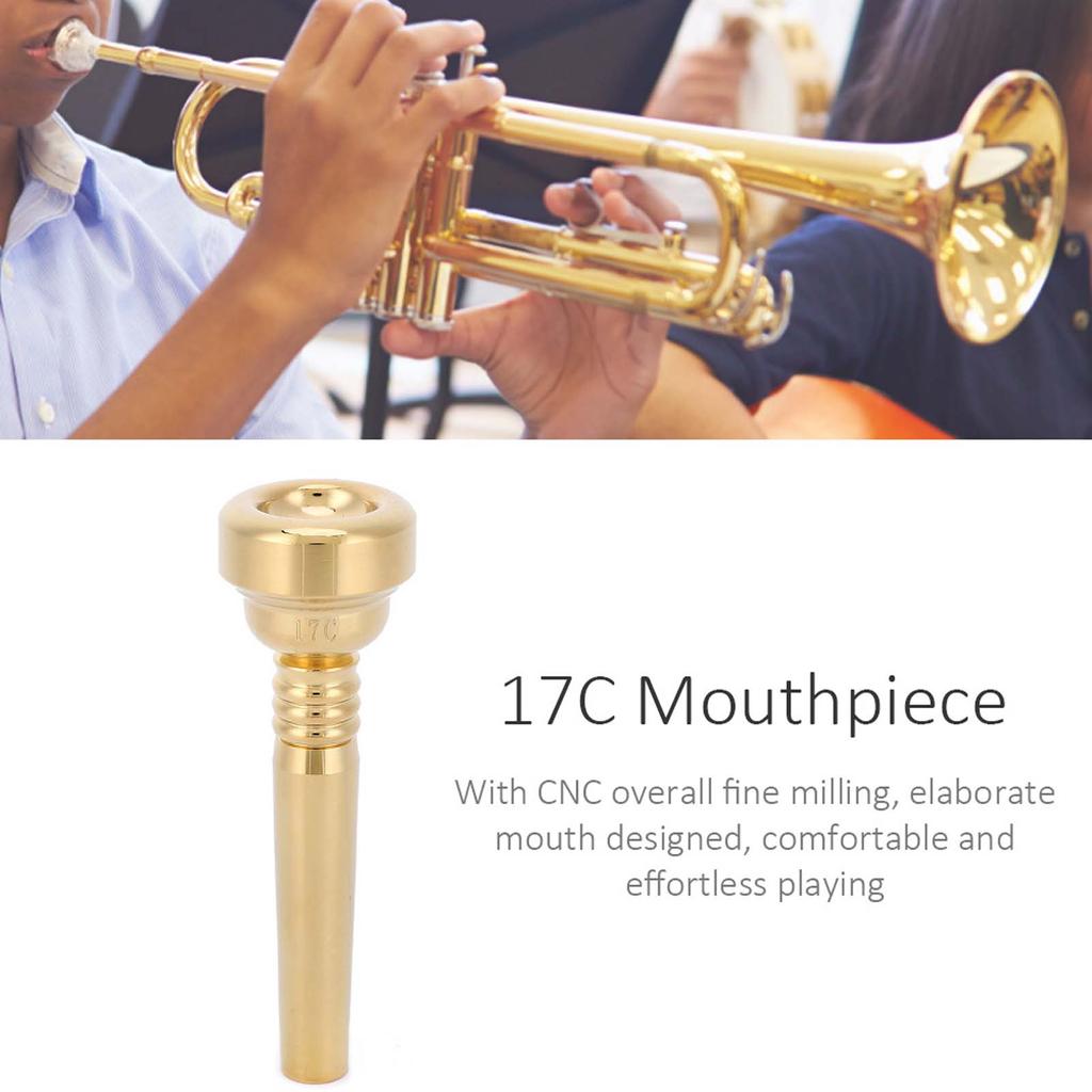 Trumpet Mouthpiece Gold Fashionable Look Beginner Musical Instrument Accessories 17C