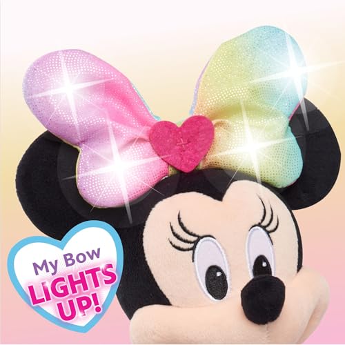 MINNIE Just Play Disney Junior Minnie Mouse Sparkle and Singing Minnie Mouse 13-inch Light and Sound Plush Toy