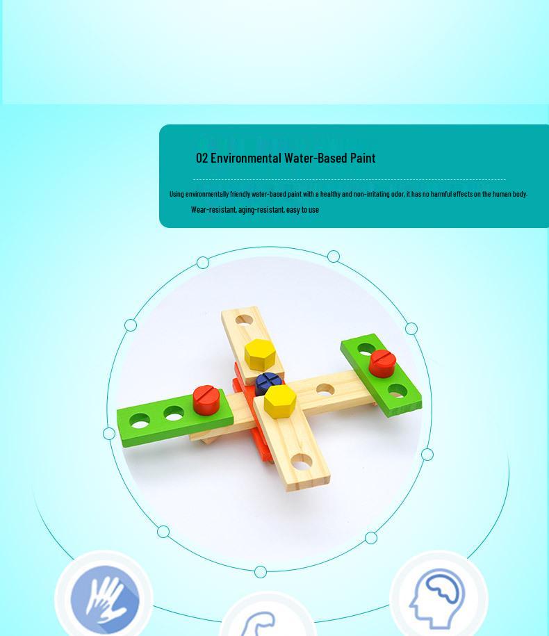 Children's Educational Tool Set: Wooden Disassembly Toy with Screws & Nuts for Boys