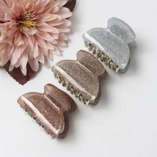 3pack Hair Clip Daisy Acrylic Plastic Small Hair Claw For Women Girls Fashion Gold Crab For Hair Tins Clamps Hair Accessories