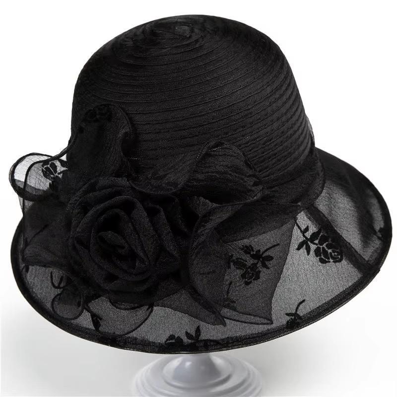 Sun Hat Women's Summer Organza Fisherman Hat Travel Vacation Sun Hat UV Resistant Retro Hat