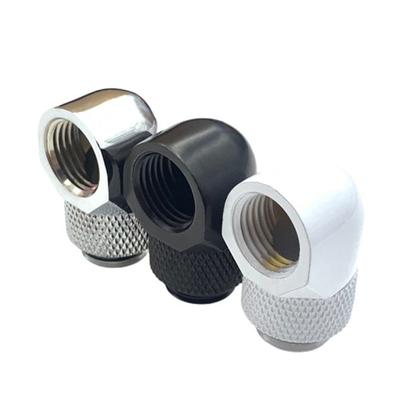 Adaptadores de Cotovelo Rotativos de 90 Graus de Perfil Baixo para Resfriamento a Água de PC, Conexão de Metal Resistente a Alta Pressão para Espaço Apertado