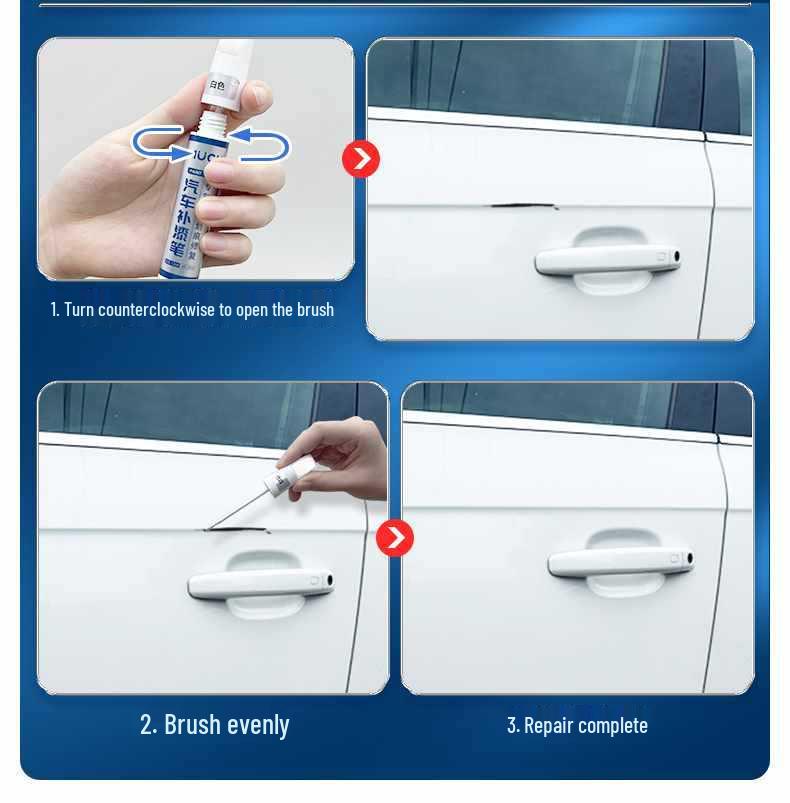 CRV Crystal White Pearl & Black Touch-Up Paint Pen for Car Scratches