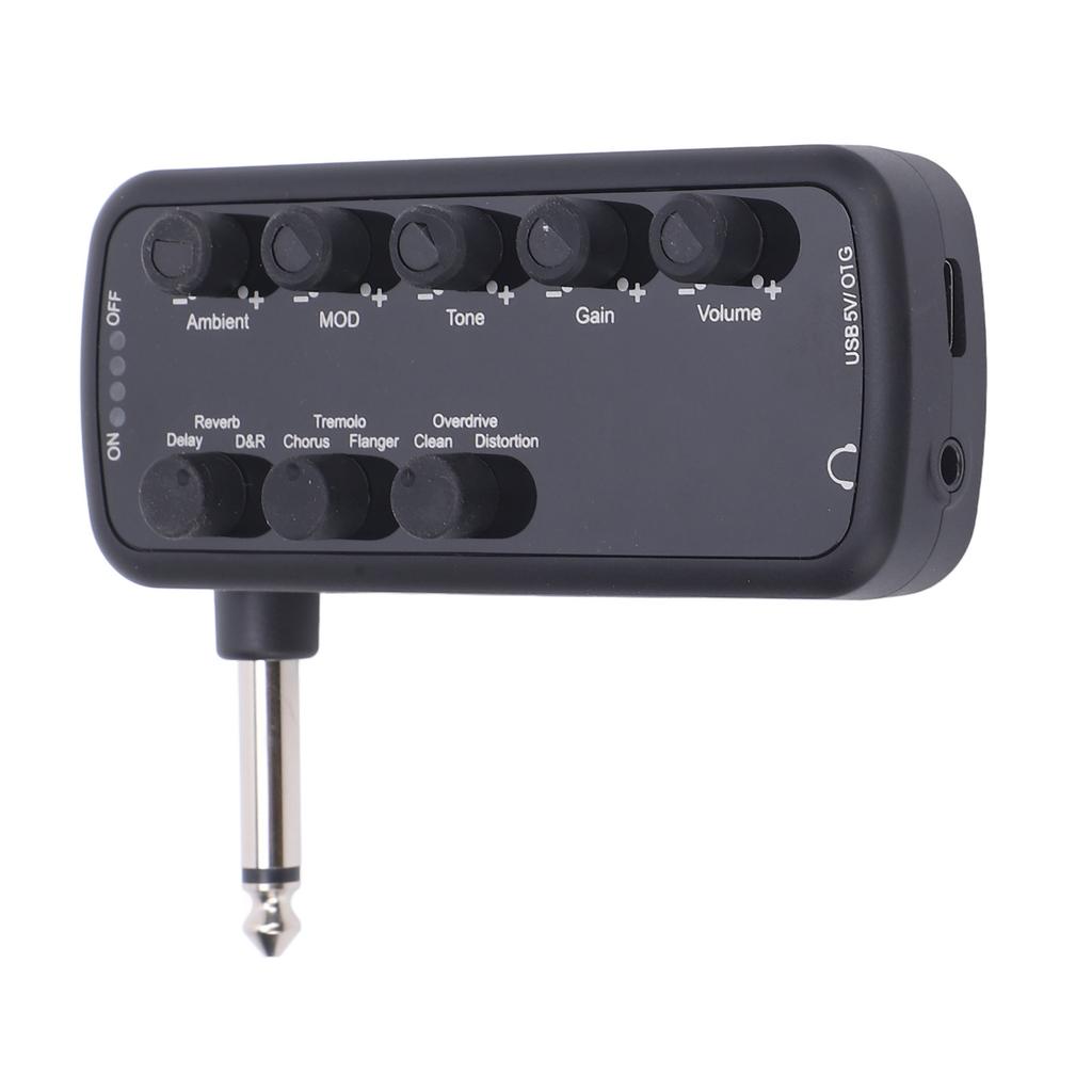Electric Guitar Headphone Amplifier Acoustic Overload Distortion Timbre Delay Reverb Effect Chorus Tremolo USB