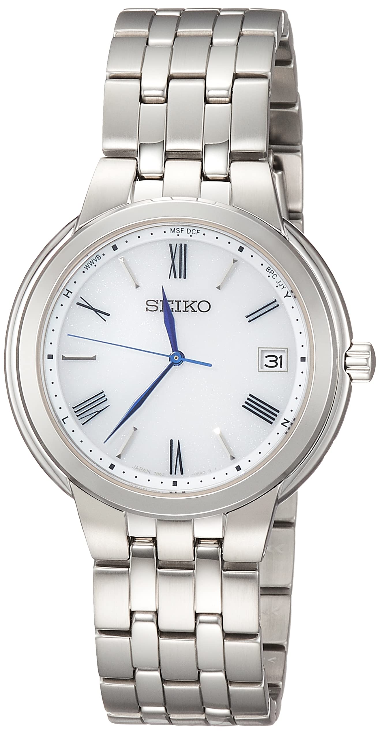 

[Seiko Watch] Seiko Selection Dress Pair Solar Radio Controlled Watch SBTM281 Men s Silver