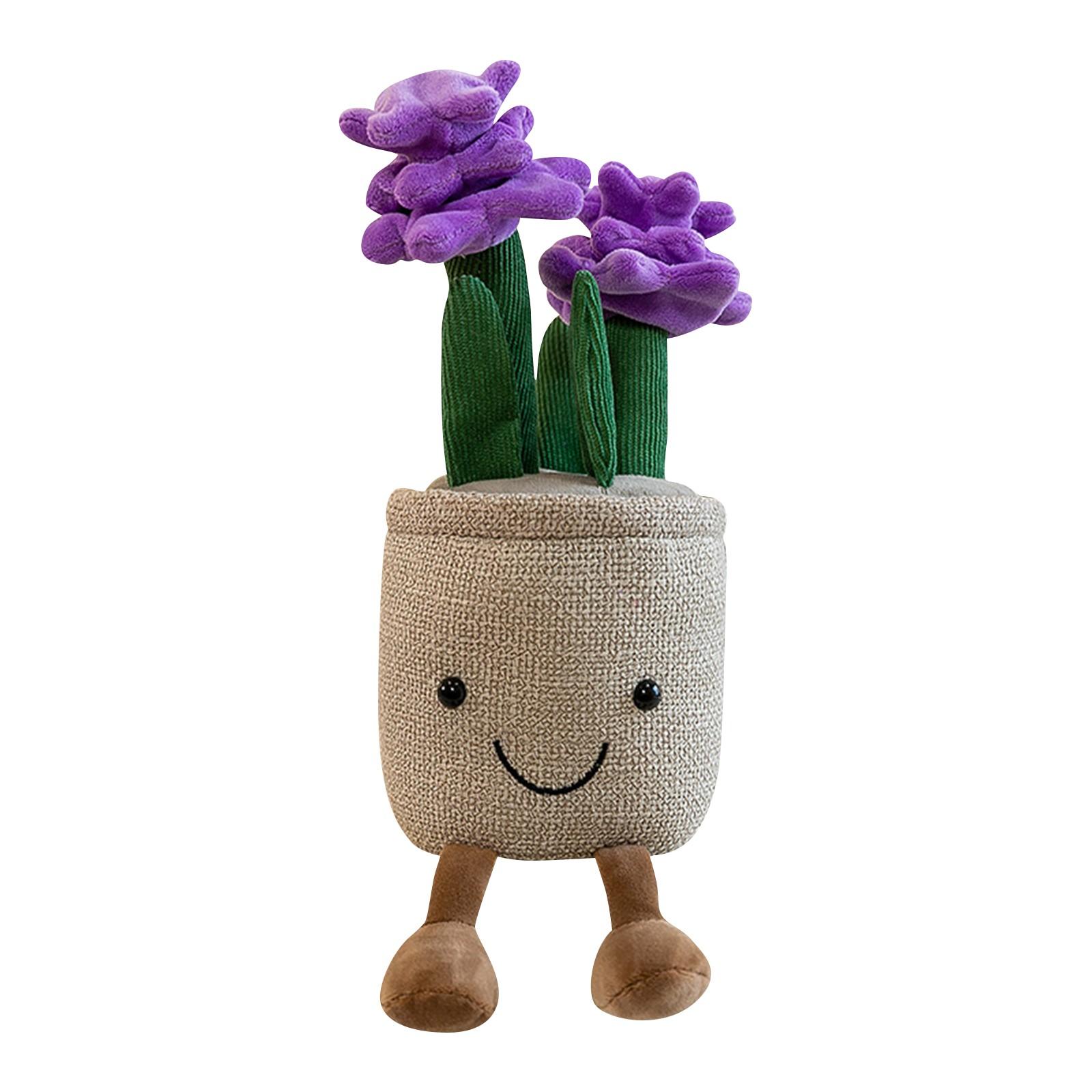 

Hyacinth Plush Toy, 13.7 Inch Planter Stuffed Plush Toy Pillow Decoration, Soft Plush Plush Succulent Friend Pillow, Multicolor One Size фіолетовий