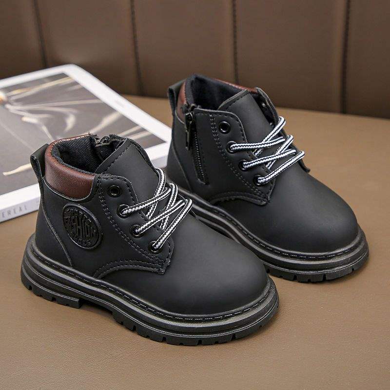 

Children s Martin boots Girls cotton shoes Boys cotton boots Winter new piled thickened baby boots Warm small yellow boots 35 [Shoe inner length 21cm]