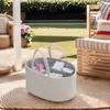 Durable Large Capacity Nappy Organiser Portable Cotton Rope Storage Basket Woven Foldable Diaper Storage Bag for Newborn