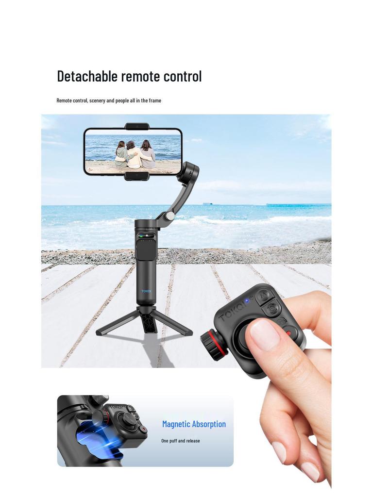 Smart Gimbal M02: Three-Axis Stabilizer with Face Tracking & Anti-Shake for Photography & Live Streaming