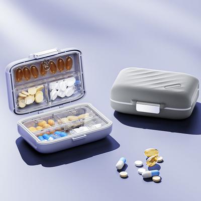 Medicine Storage Box, Large Capacity 7 Compartment Weekly Pill Organizer, with Moisture Proof Seal Design, Portable Travel Medication Holder