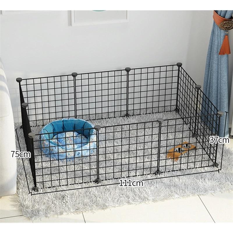 

Сделай сам Забор для питомцев и Вольер Прочная клетка для питомцев Сетка-дверь для собак Ворота для питомцев Для собак Портативное Использование в помещении и на улице Система безопасного ограждения 10 PCS чёрный