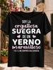 Proud Mother In Law of a Wonderful Son In Law Spanish Pink Typography with Hearts and Family Humor  Unisex All TShirt