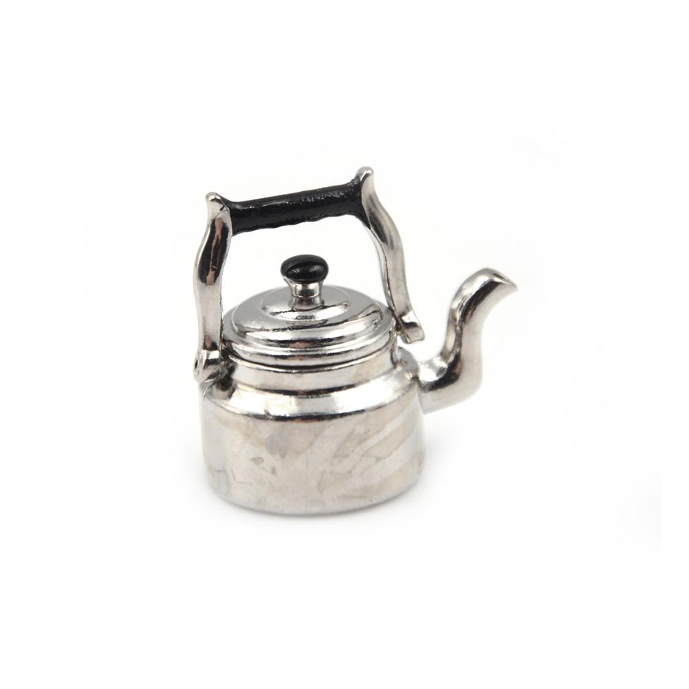 Dollhouse Miniature Accessories Simulation Retro Kettle Pot Open Lid Model Toys for Doll House Decoration
