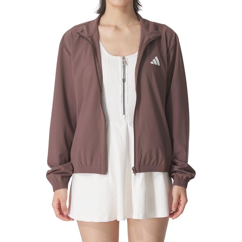 adidas Sports Lifestyle Brand Logo Training Stand Collar Running Casual Breathable Windproof Woven Jacket Women Jacket JY2143
