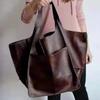 Women Large Capacity PU Leather Handbag Retro Fashion European And American Casual Soft One-Shoulder Diagonal Bag