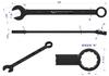 Open-end wrench, 28 CrV standard ASME B107-2010, Waryński