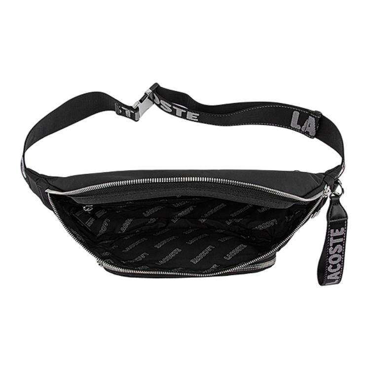 Lacoste Fashion Trend Lightweight Canvas Waist Bag Unisex Waist Bag Black NU3824SG-279