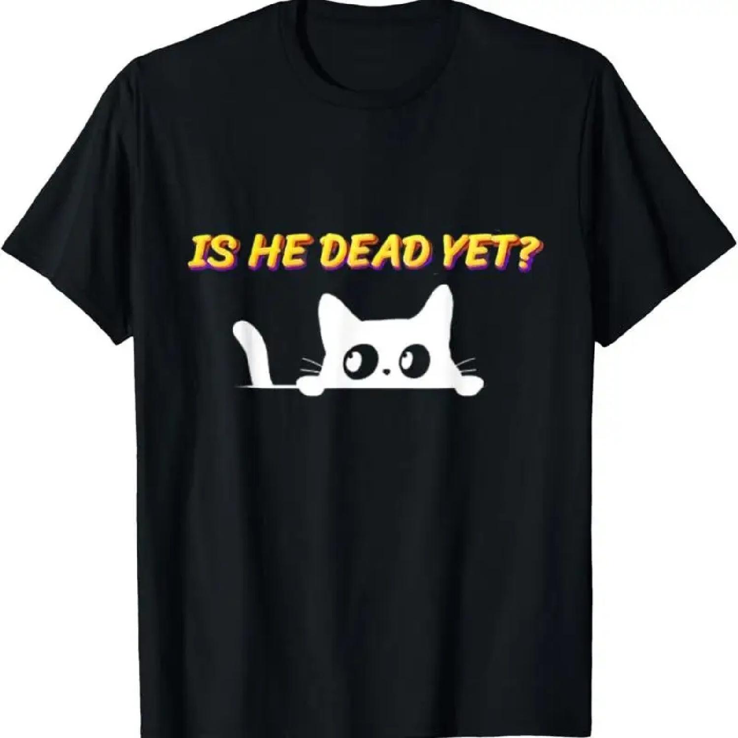 Is He Vintage Dead Yet cat T Shirt XXXXXL разноцветный