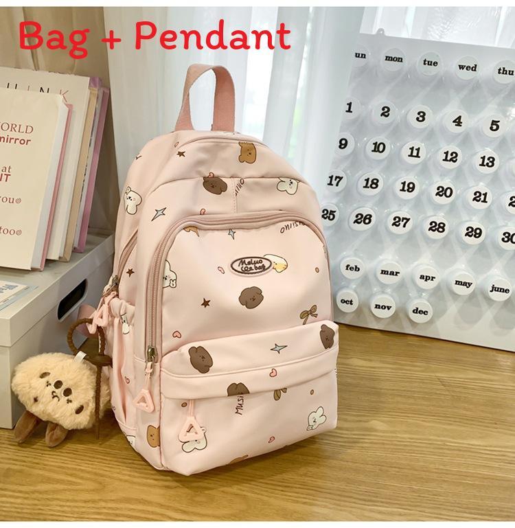 Girl School Backpack With Nylon Material And Laptop Compartment For Education Use