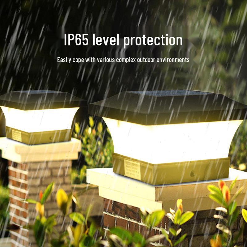 Luzes de Pilar Solar Externas Impermeáveis para Portões de Vila e Cercas de Jardim