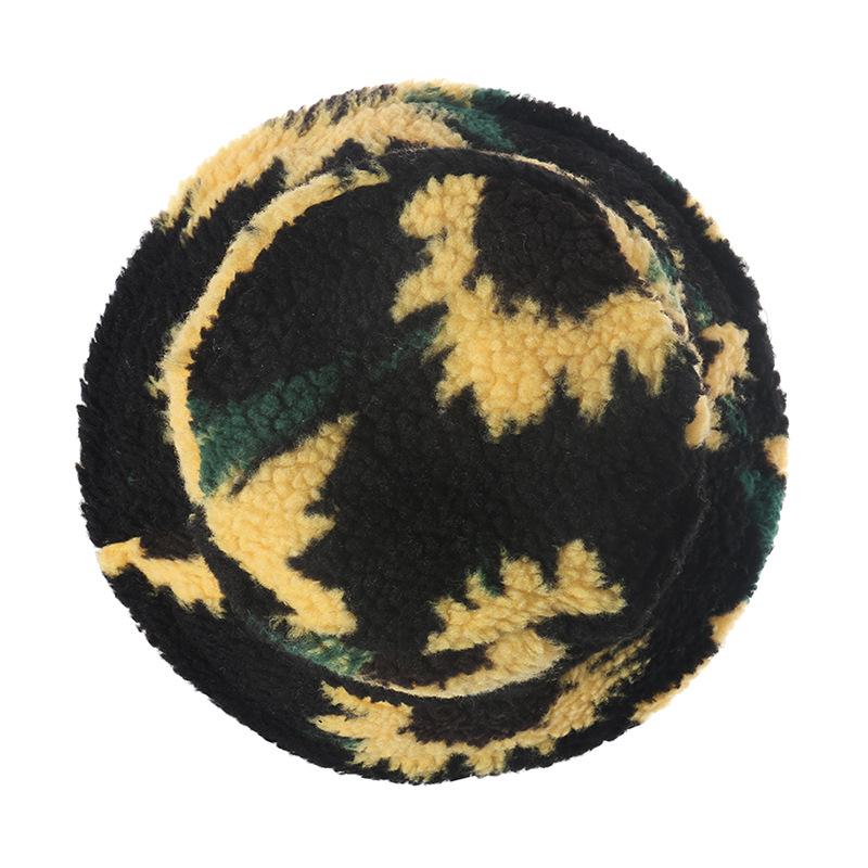 ins Japanese casual washbasin hat autumn and winter new trend lamb wool warm plush bucket hat men and women Korean version