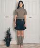 Lora Lora Buckle Pointed Skirt Charcoal
