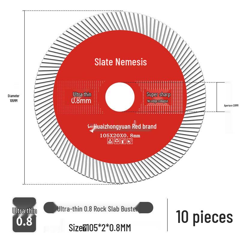 Ultra-Thin Red Diamond Blade for Porcelain, Vitrified, and Marble - No Chipping, Dry Cut