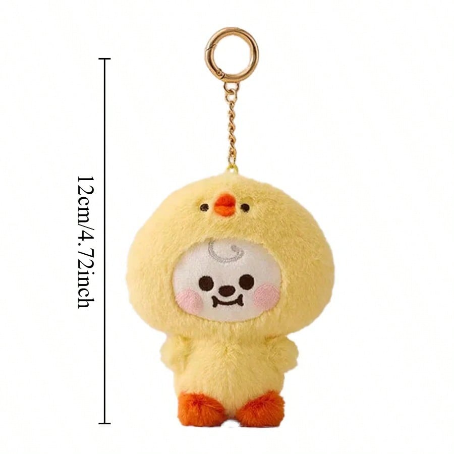LINE FRIENDS BT21 Kpop Schattig Anime Pluche Speeltje Sleutelhanger 10cm Cartoon Bedeltje Tas Accessoire Schattig Cadeau voor Meisjes